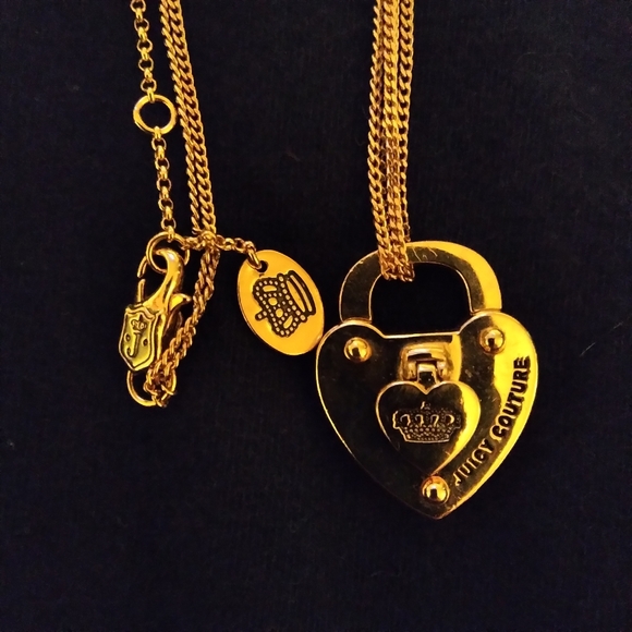 Juicy Couture Jewelry - Juicy Couture heart padlock necklace